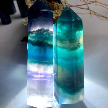 Ocean Blue Fluorite Crystal Wand-Your Soul Place